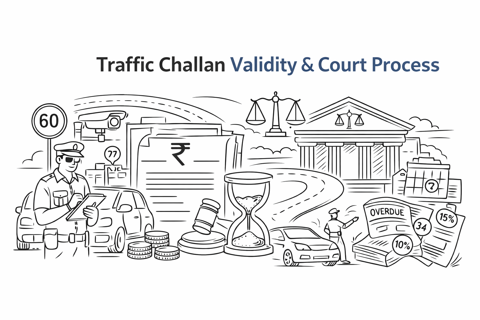 How Long Does a Traffic Challan Stay Active? Validity, Interest & Court Process Explained Lawyered